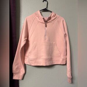 RB28 Laslulu Womens Light Coral Half Zip Hoodie Size Small